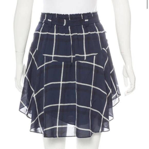 ✨ A.L.C.✨ 100% Silk Plaid Mini Skirt - Picture 3 of 11